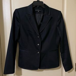 Antonio Melani top stitched fitted blazer,beautiful dark blue color, NWOT Size10